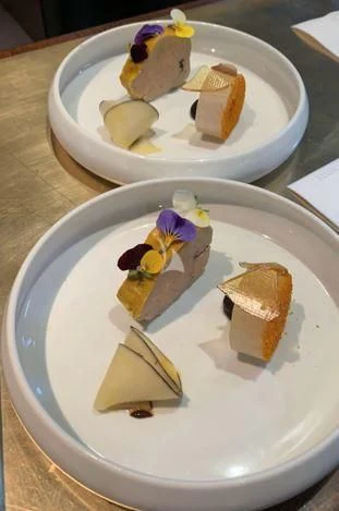 a plate of desserts aboard 888 Yacht for Sale
