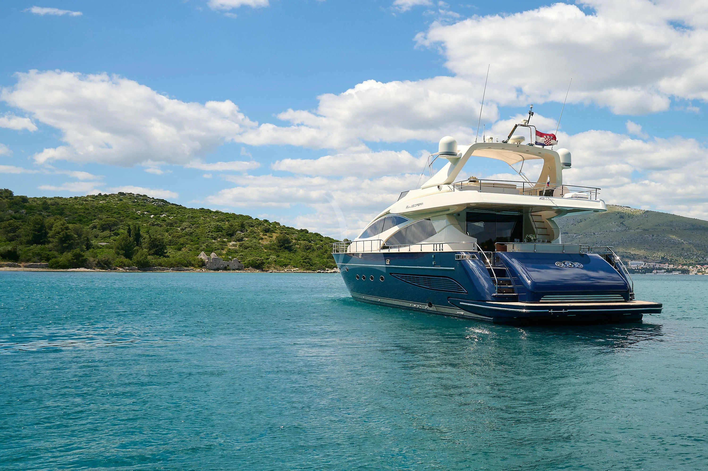 a boat on the water aboard 888 Yacht for Sale