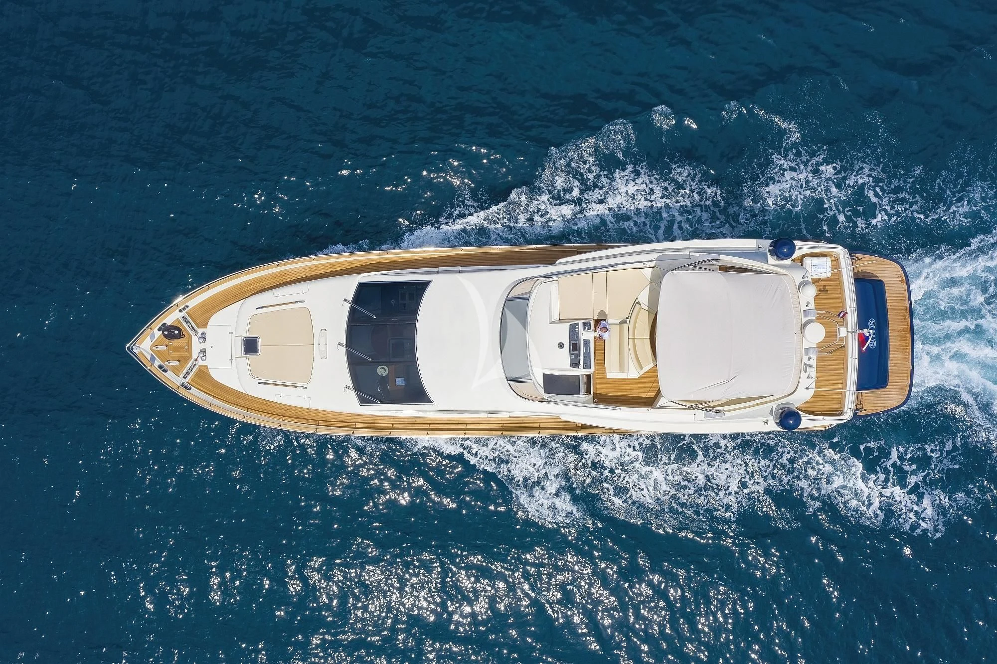 a space ship in the water aboard 888 Yacht for Sale