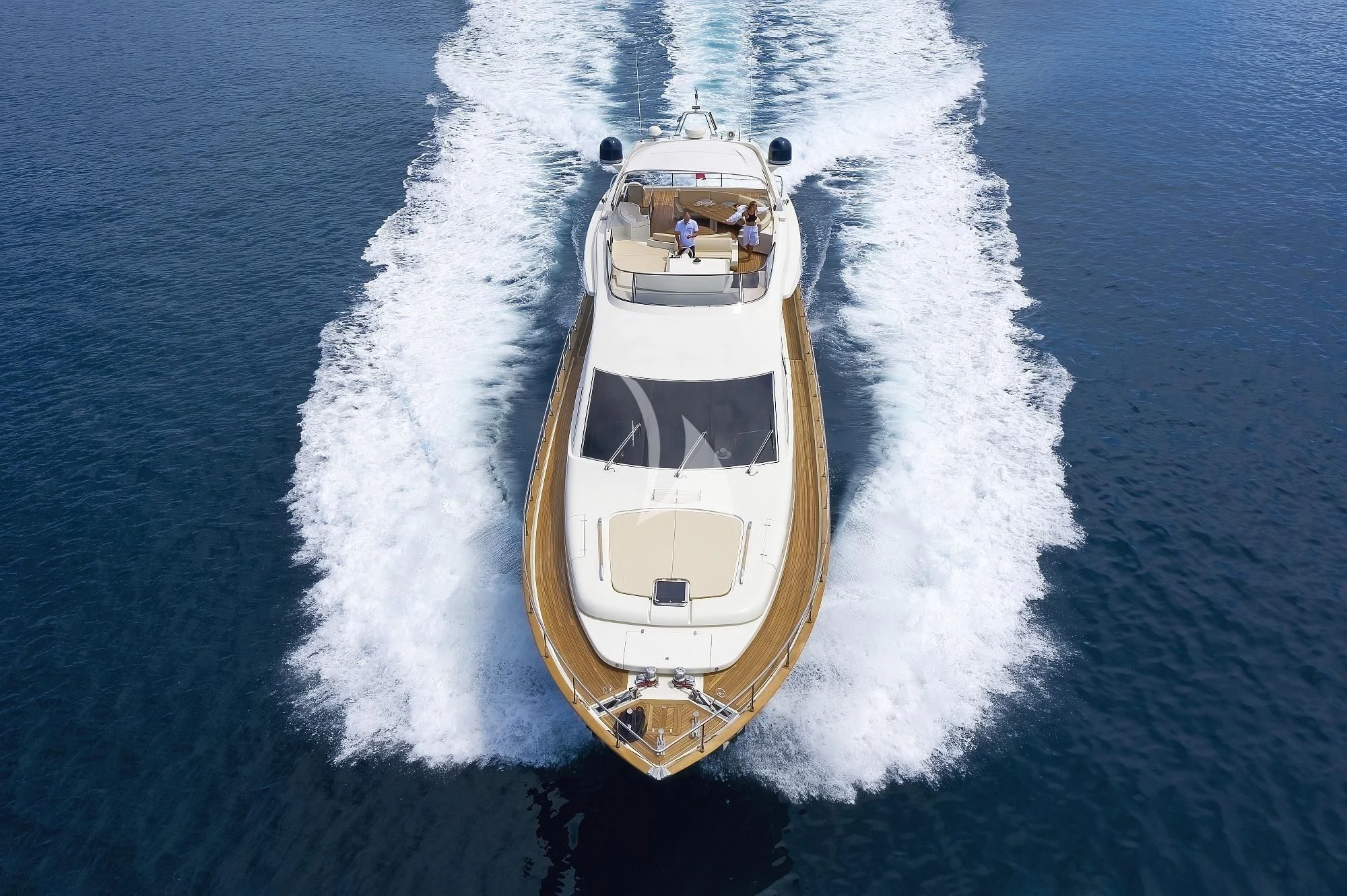 a high angle view of a ship aboard 888 Yacht for Sale