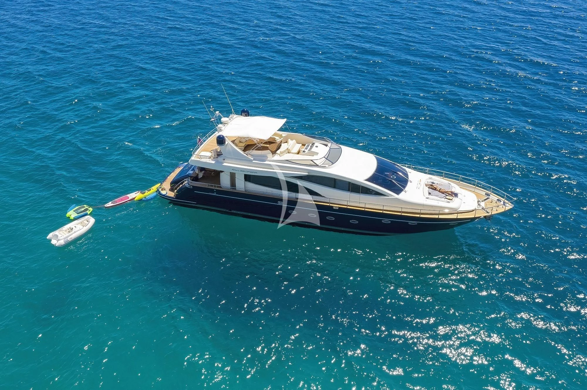 a boat in the water aboard 888 Yacht for Sale