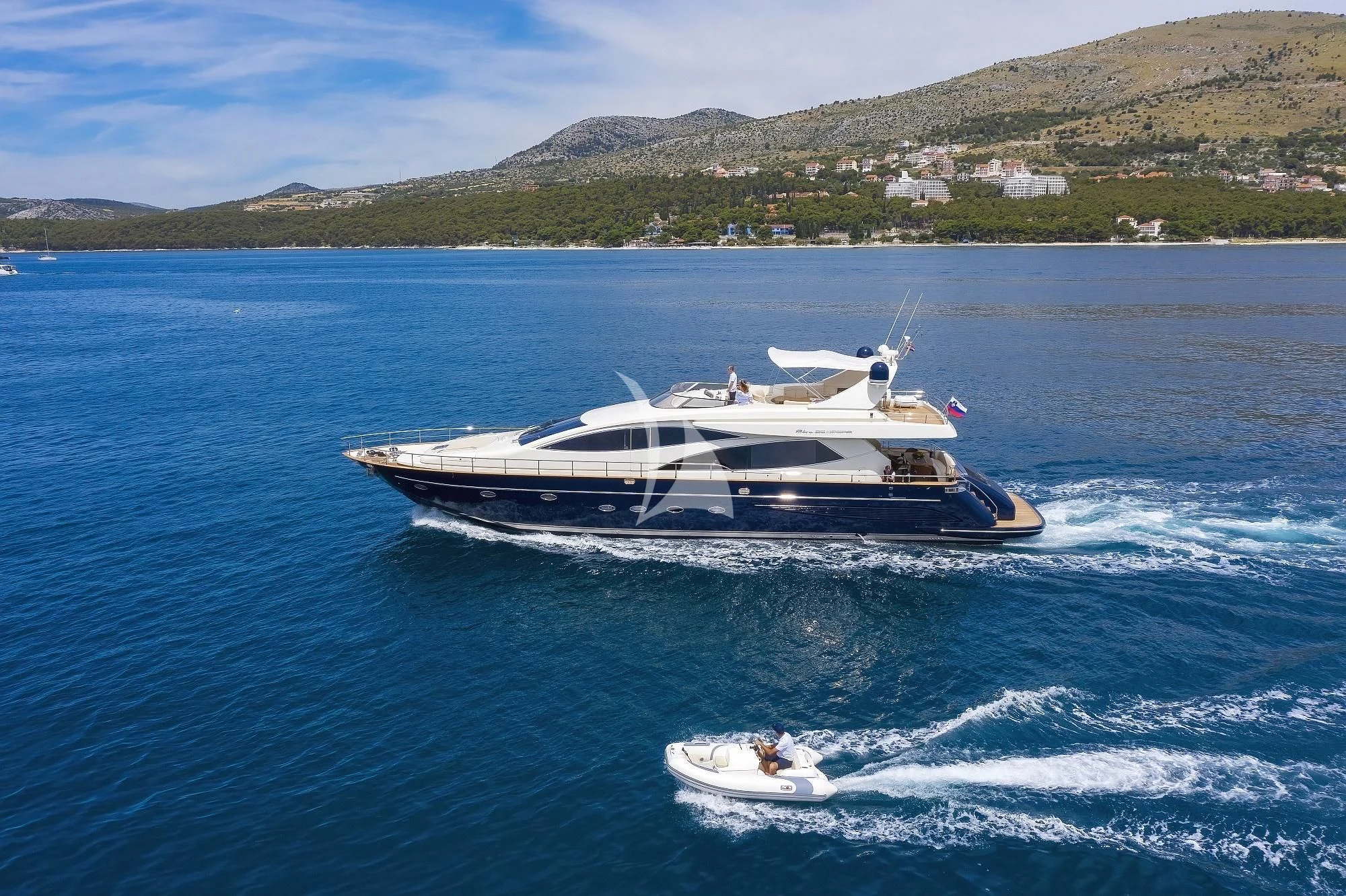 a boat on the water aboard 888 Yacht for Sale