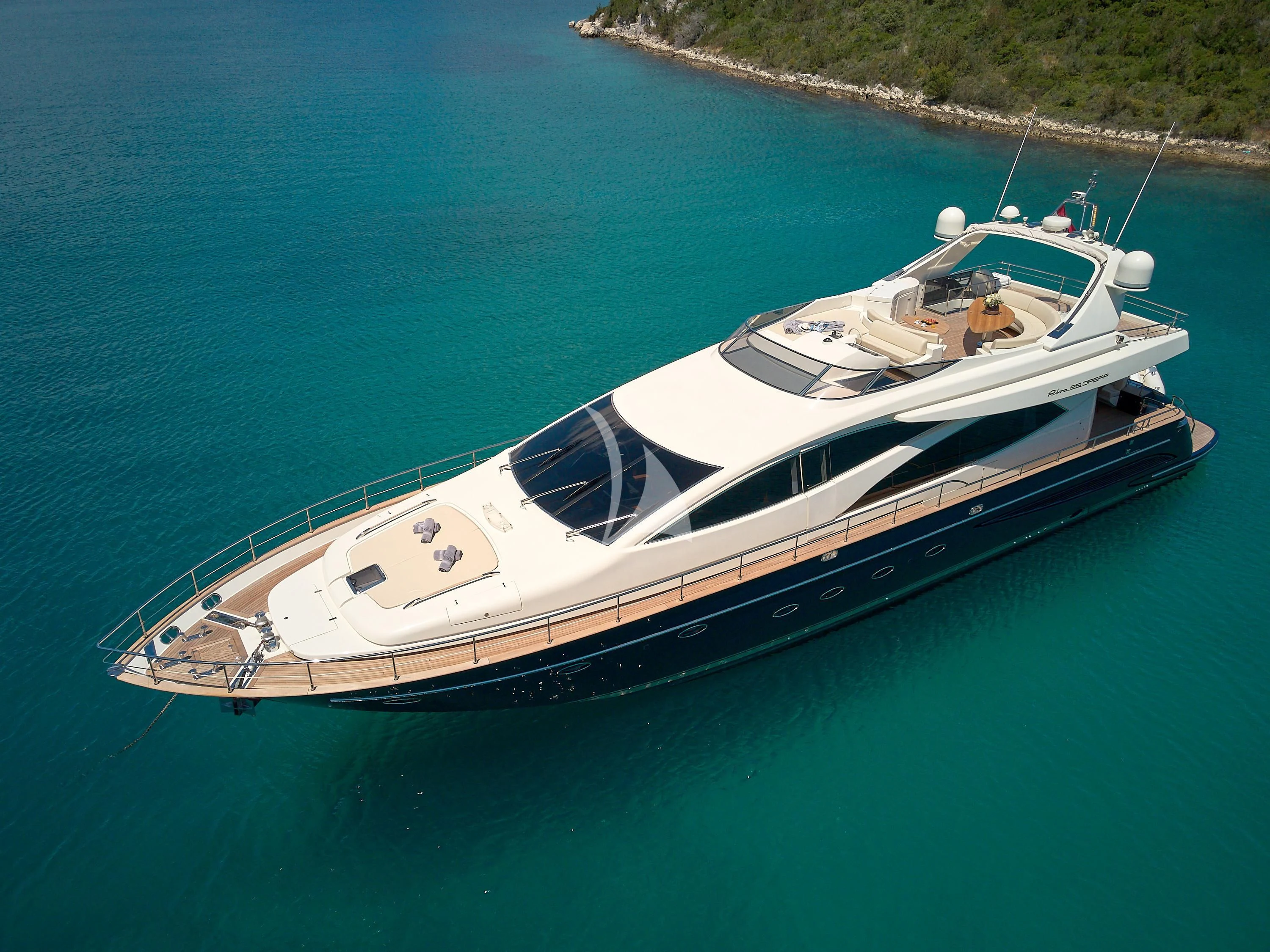a boat in the water aboard 888 Yacht for Sale