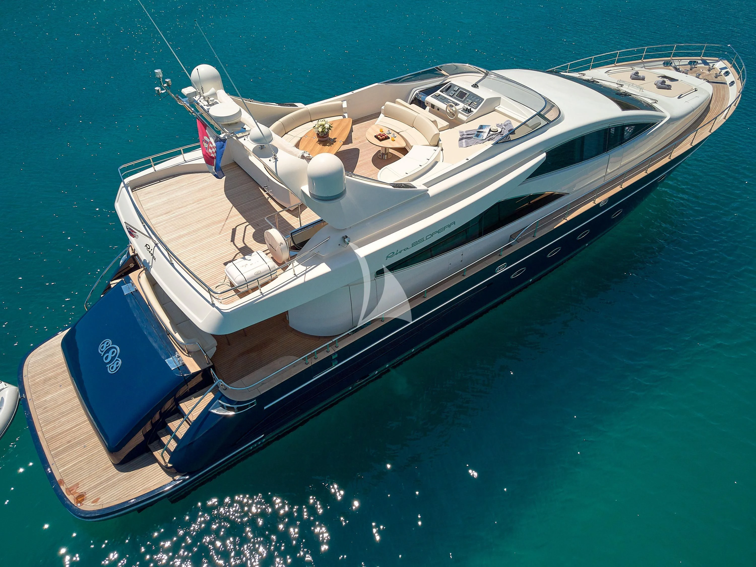 a ship on the water aboard 888 Yacht for Sale