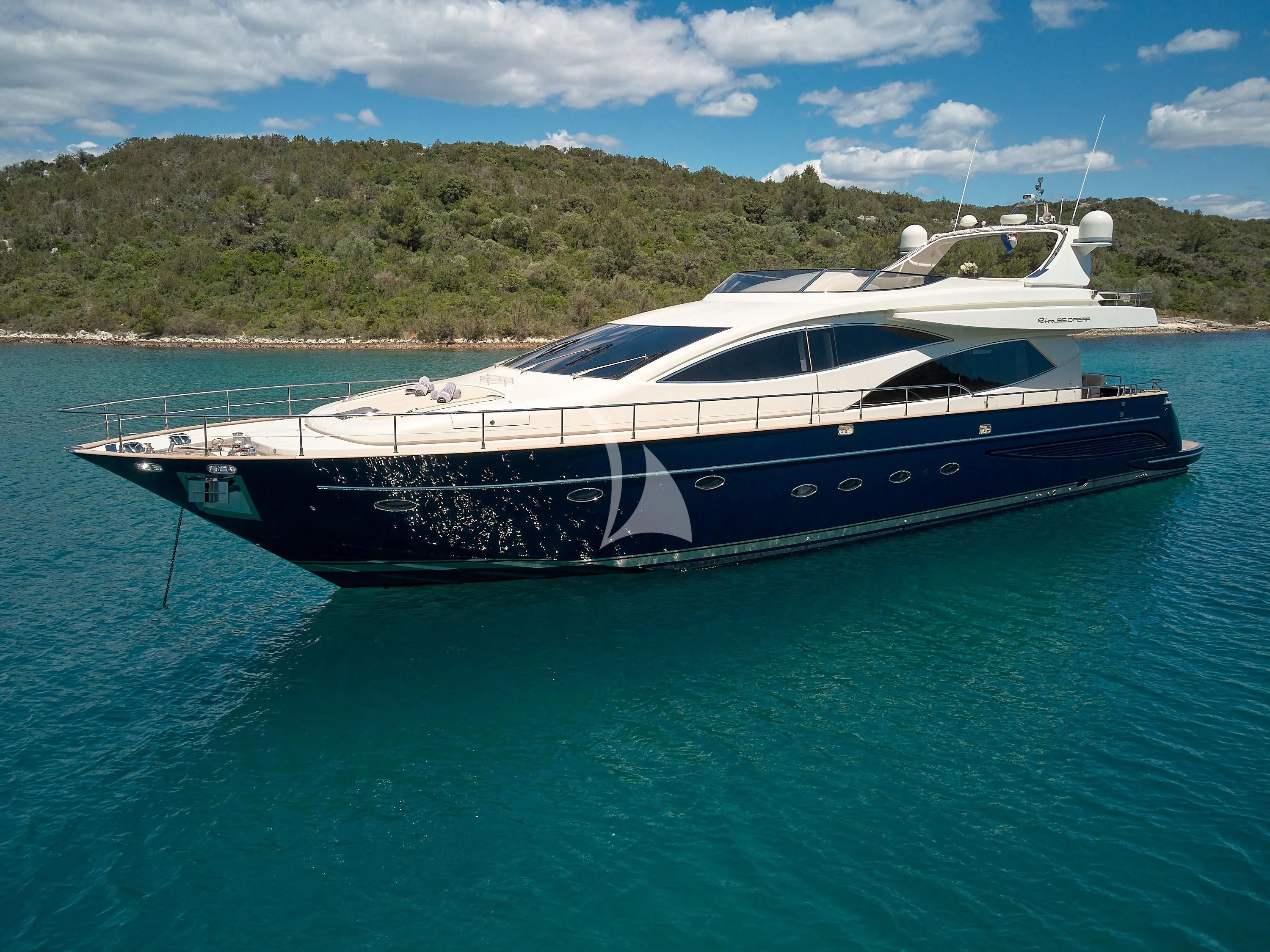 a boat in the water aboard 888 Yacht for Sale