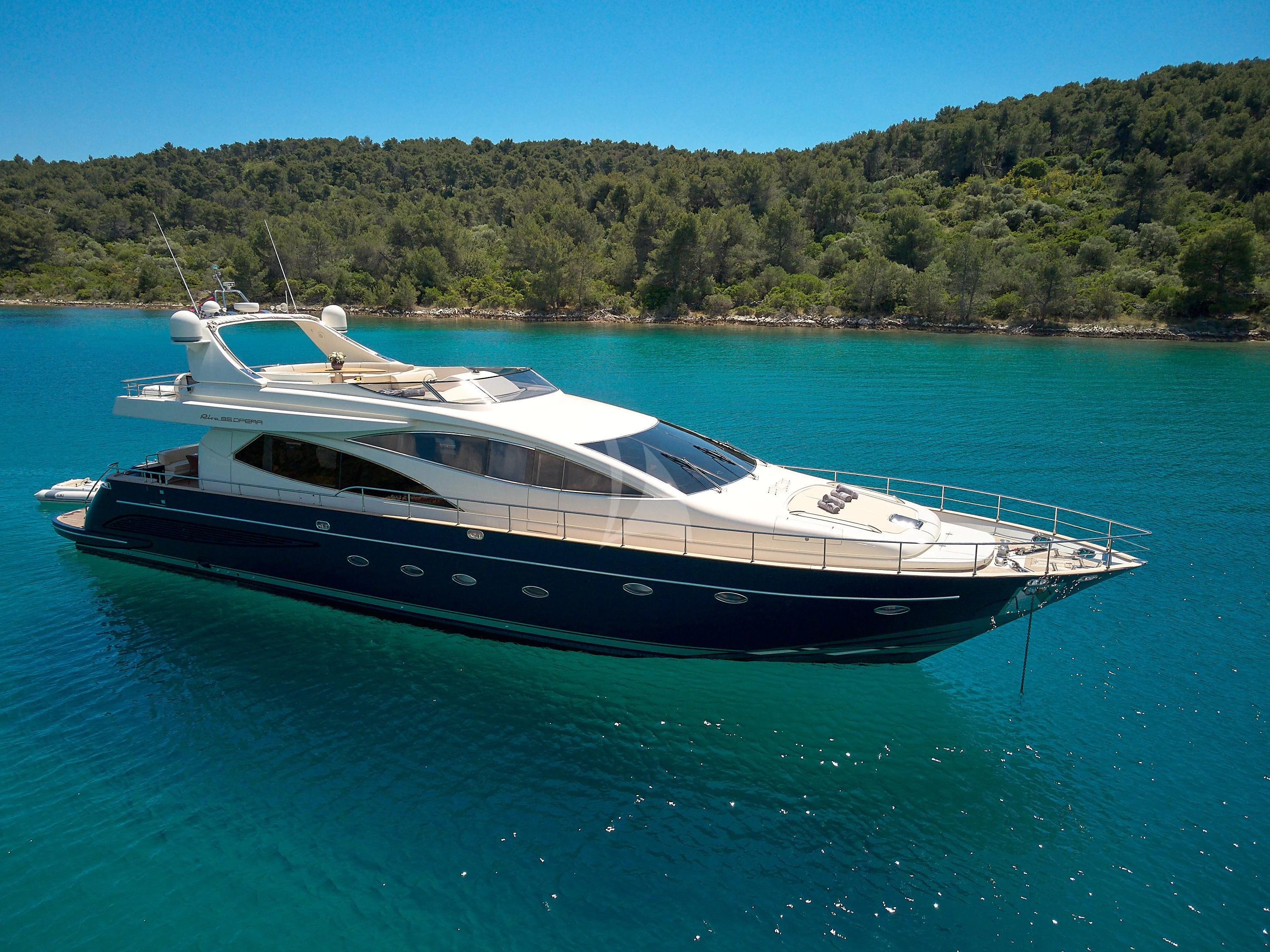 a boat on the water aboard 888 Yacht for Sale