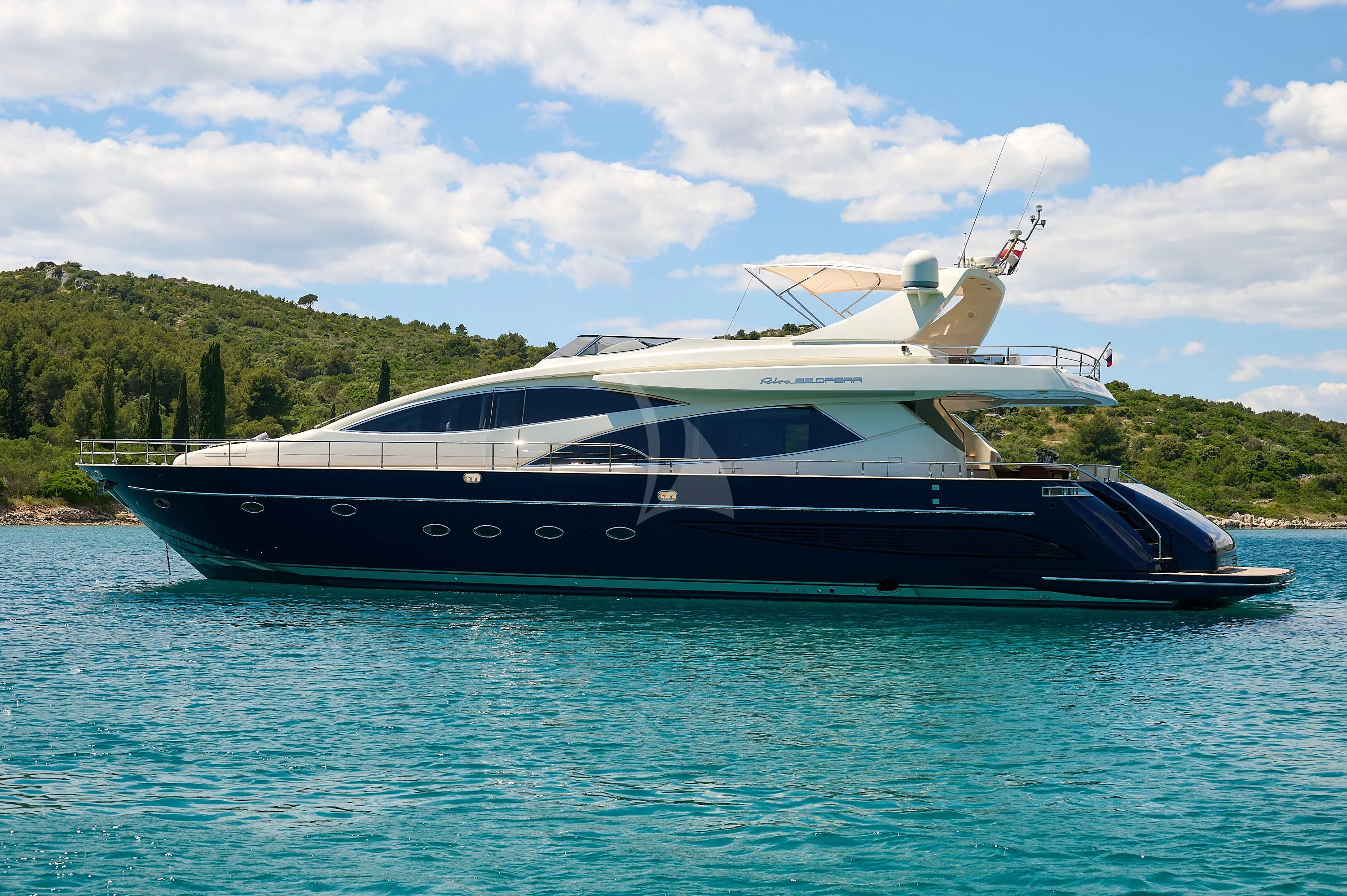 a boat on the water aboard 888 Yacht for Sale