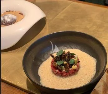 a bowl of food aboard 888 Yacht for Sale