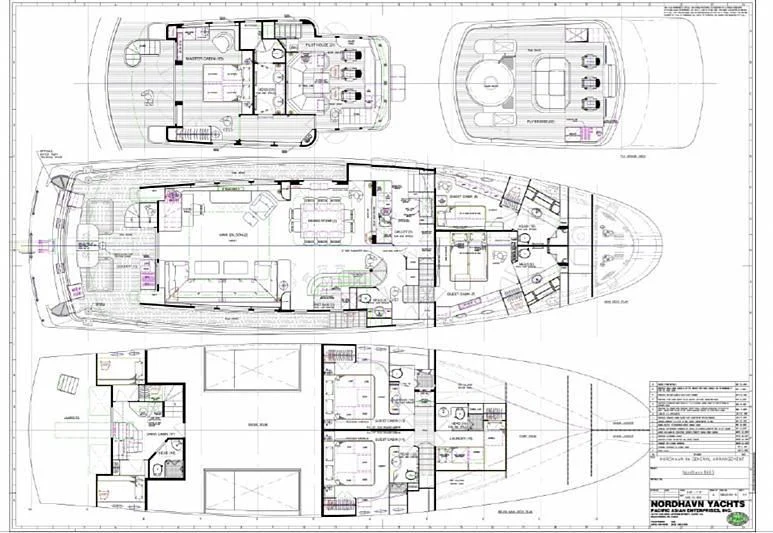 diagram, engineering drawing aboard SOL & SONS Yacht for Sale