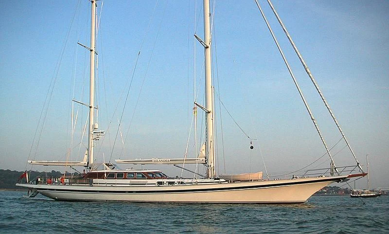 a boat sailing on the water aboard ABIDE Yacht for Sale