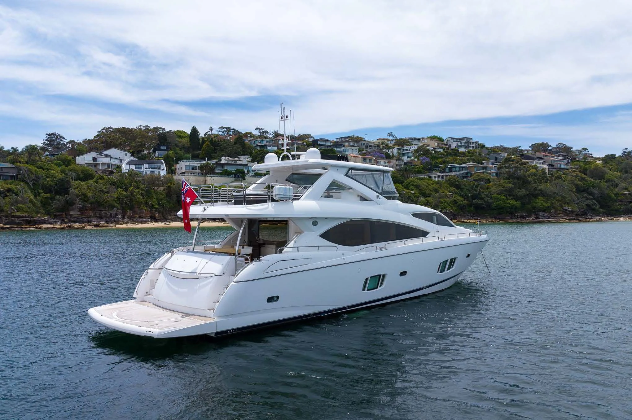 a boat in the water aboard SYDNEY Yacht for Charter