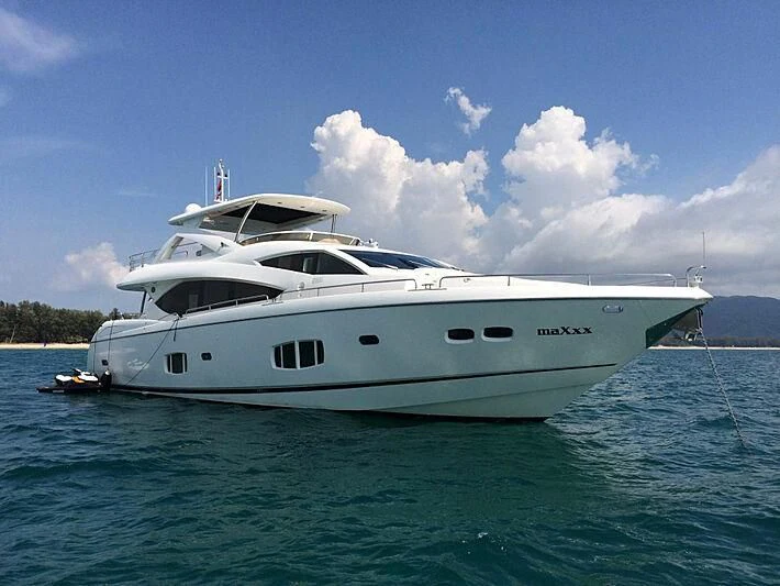 a white yacht in the water aboard SYDNEY Yacht for Charter
