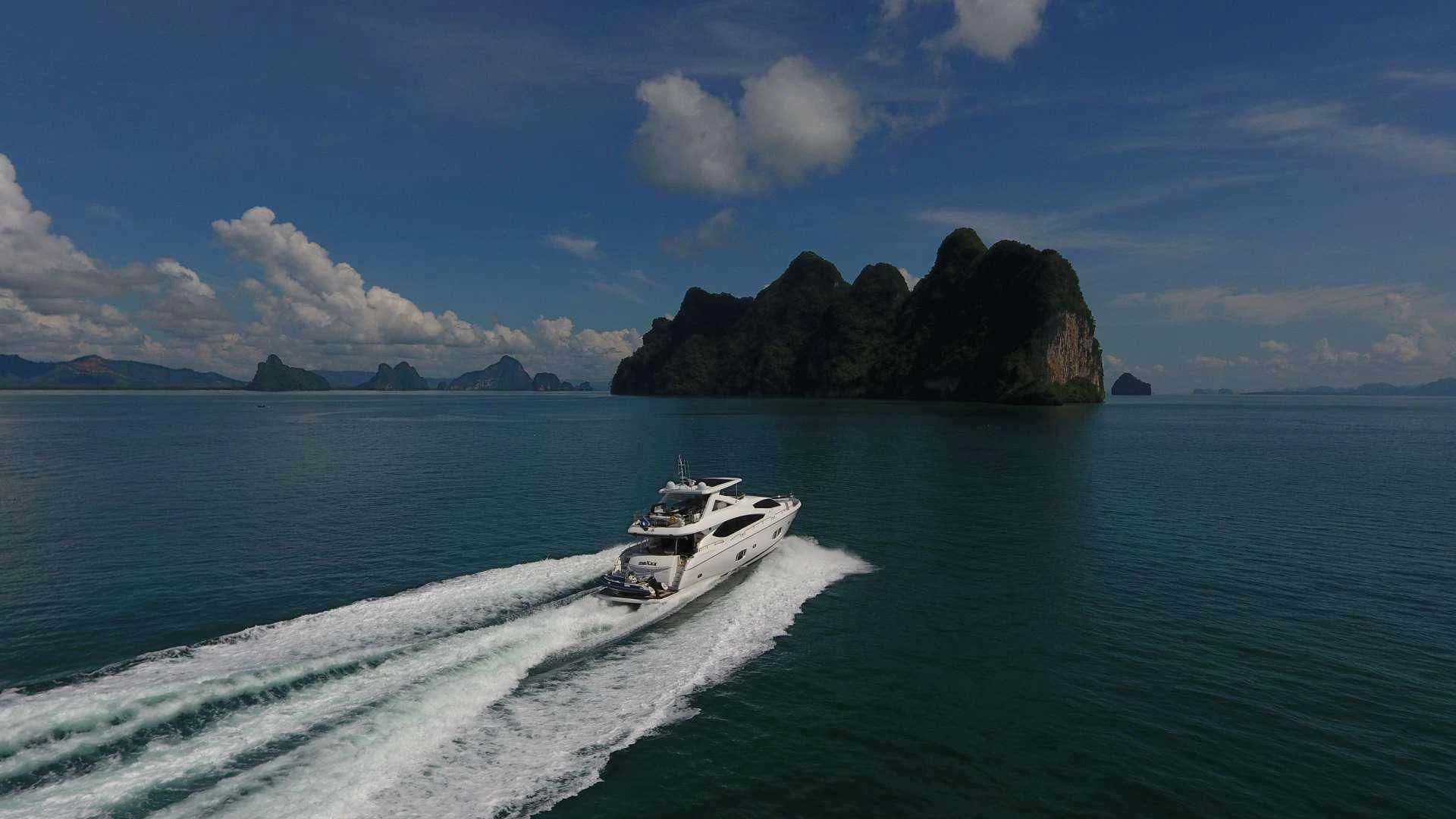 a boat on the water aboard SYDNEY Yacht for Charter