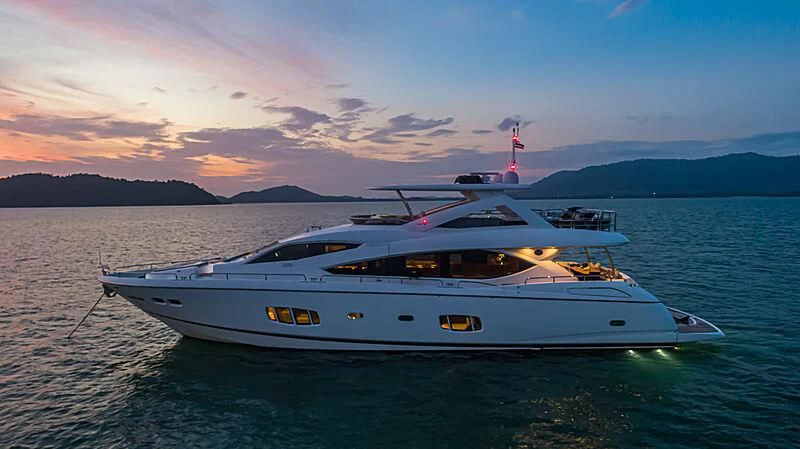 a boat in the water aboard SYDNEY Yacht for Charter