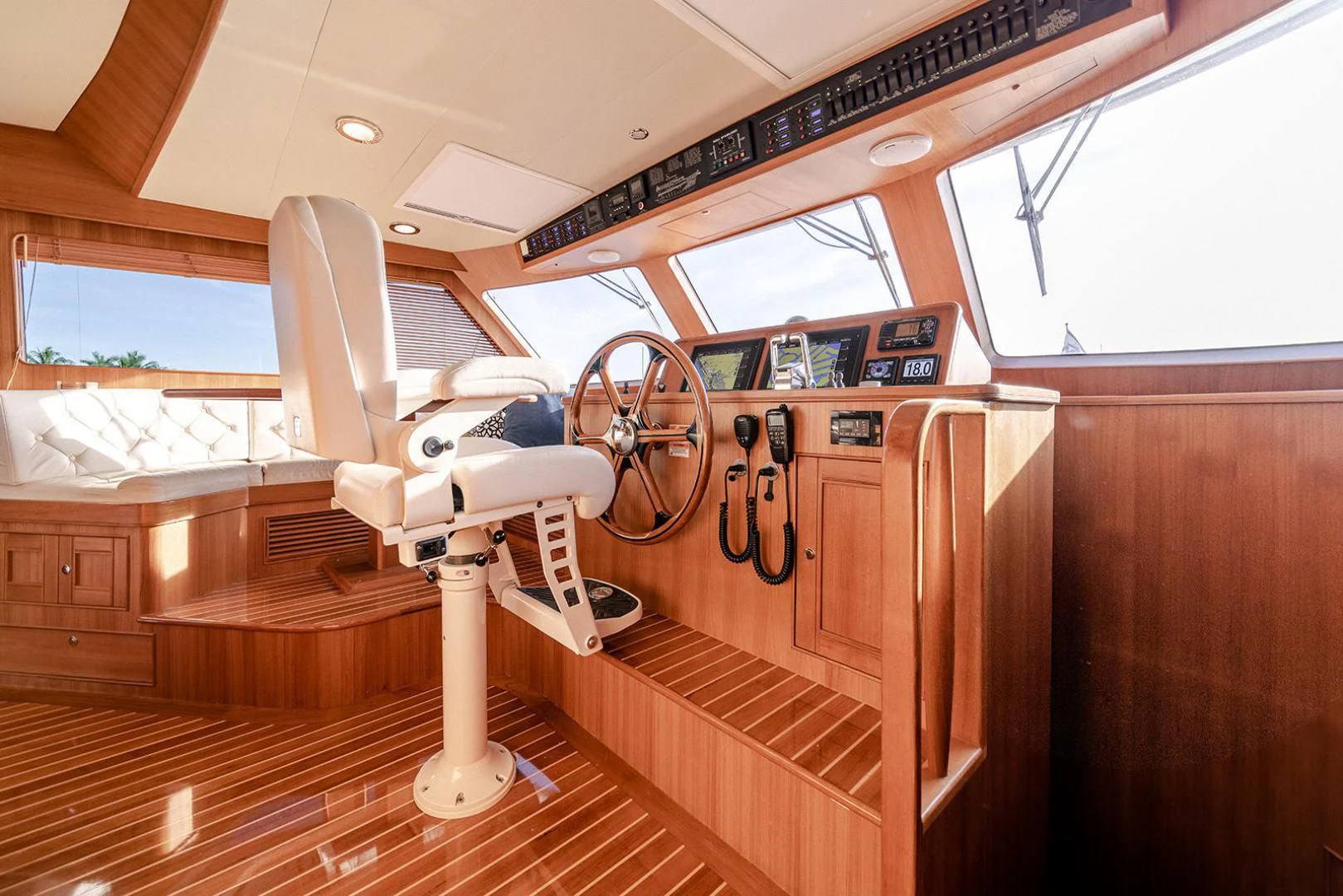 a white model airplane in a room aboard EASYWAY Yacht for Sale