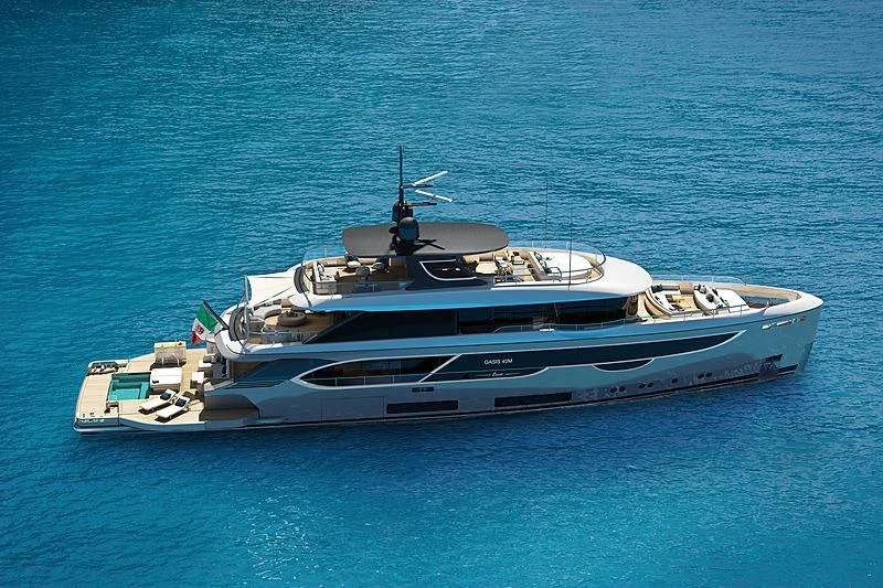 a white yacht in the water aboard JOY Yacht for Sale