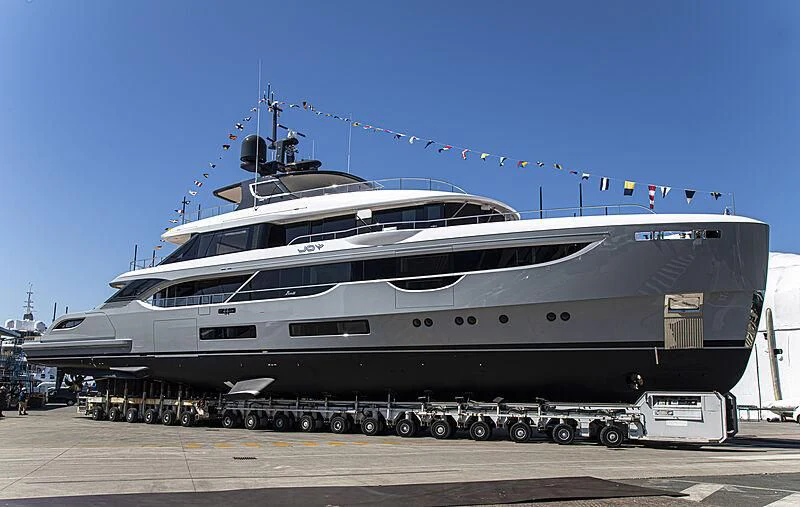 a large white yacht aboard JOY Yacht for Sale