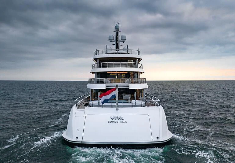 a boat in the water aboard DEFY Yacht for Sale
