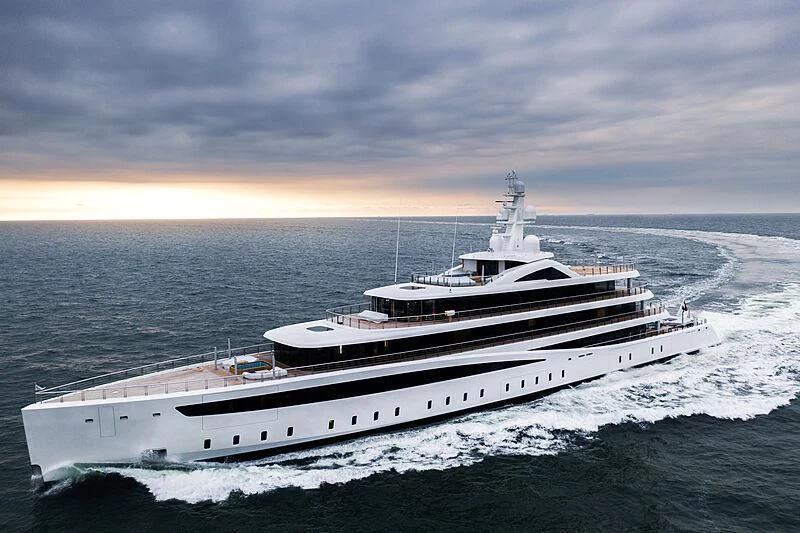 a ship in the water aboard DEFY Yacht for Sale