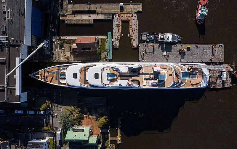 a boat in the water aboard DEFY Yacht for Sale