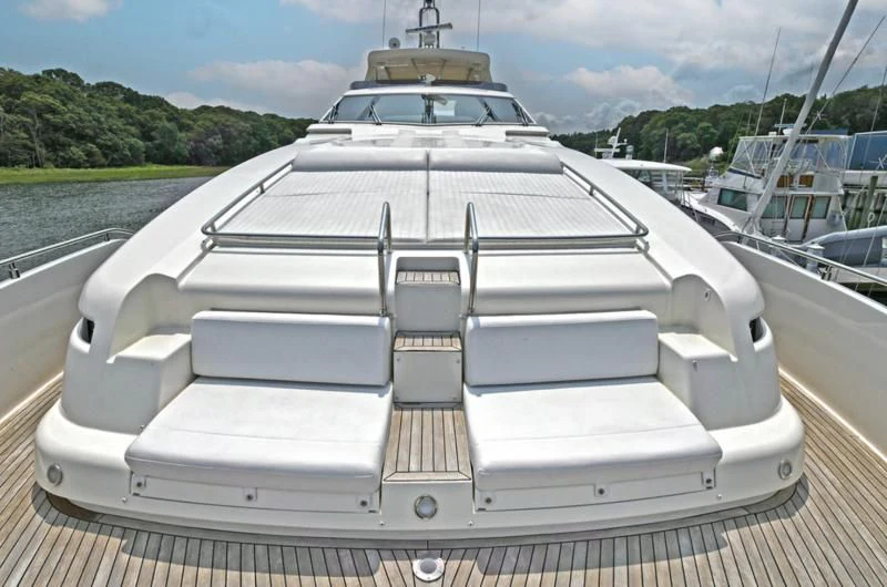 a boat on a deck aboard IN TOO DEEP Yacht for Sale
