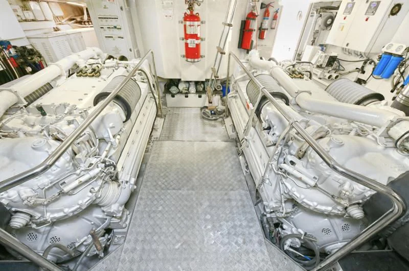 a close-up of a machine aboard IN TOO DEEP Yacht for Sale