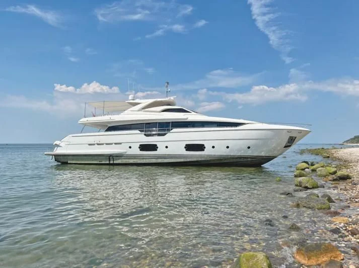 a boat on the water aboard IN TOO DEEP Yacht for Sale