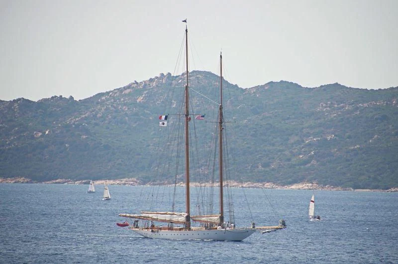 a sailboat on the water aboard ELENA OF LONDON Yacht for Sale