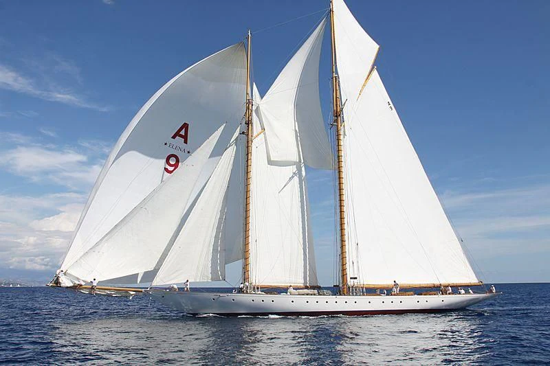 a sailboat on the water aboard ELENA OF LONDON Yacht for Sale