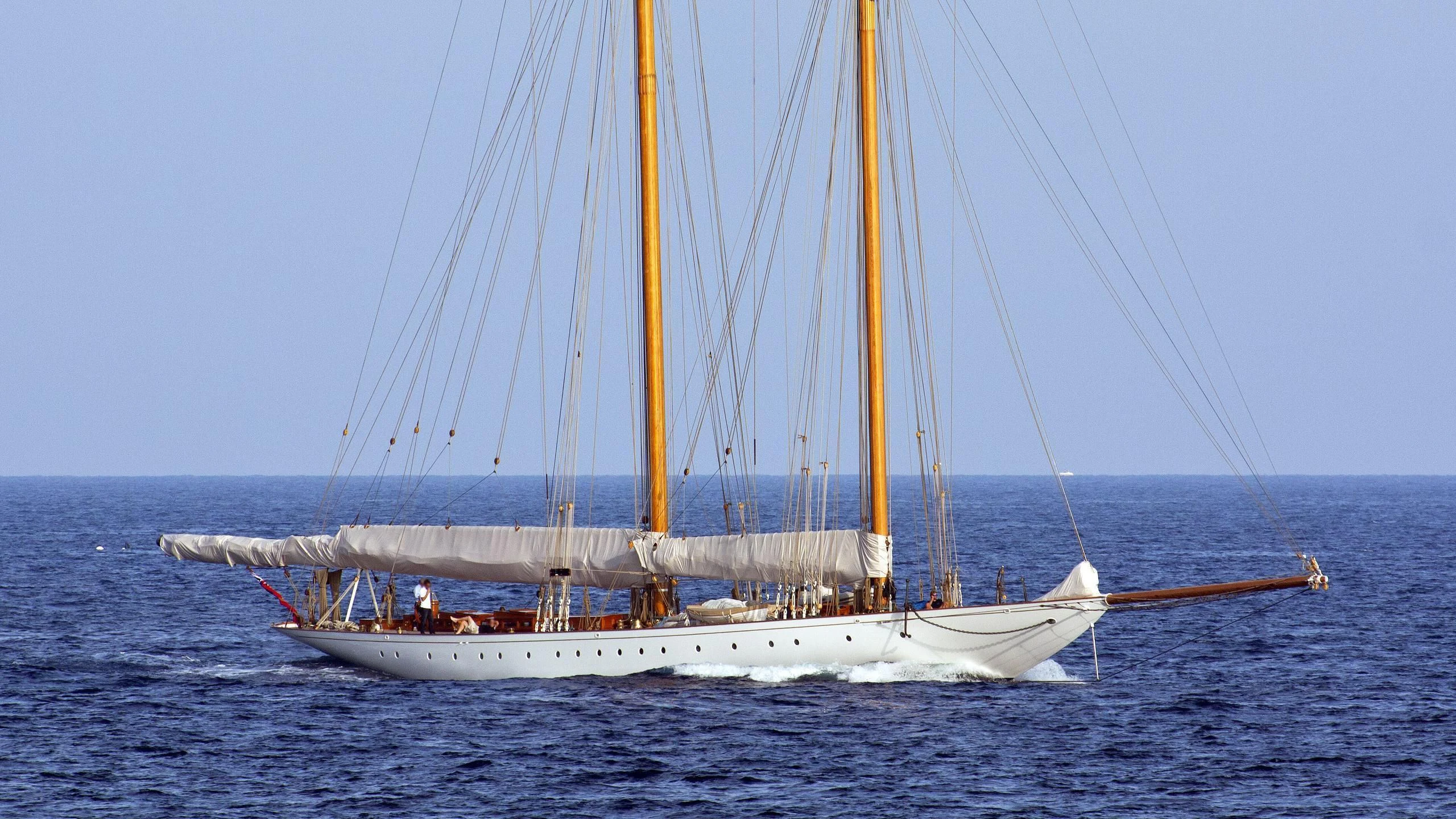 a sailboat on the water aboard ELENA OF LONDON Yacht for Sale