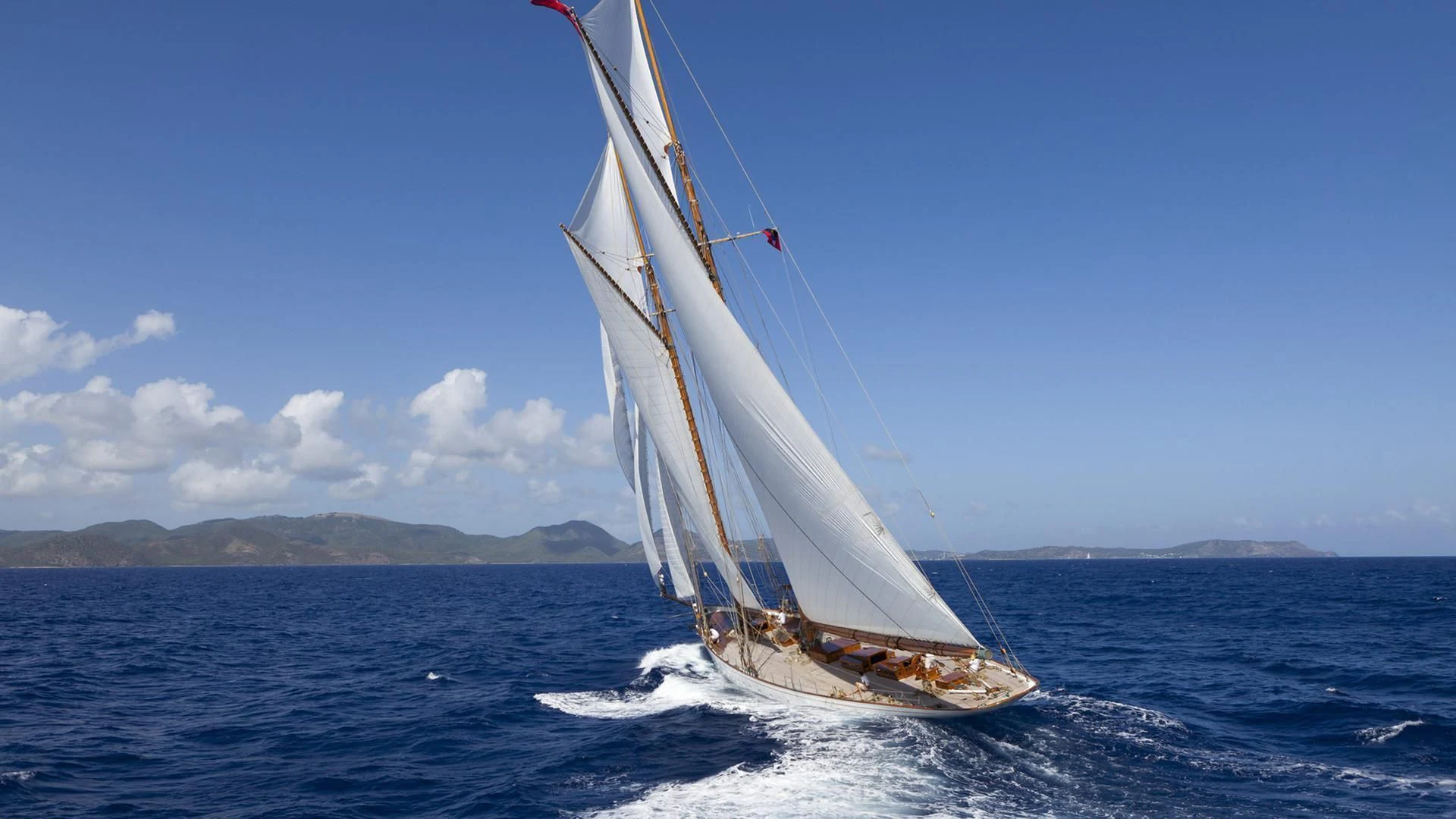 a sailboat on the water aboard ELENA OF LONDON Yacht for Sale