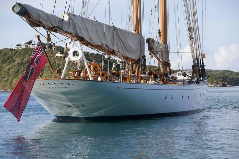 a large sailboat on the water aboard ELENA OF LONDON Yacht for Sale