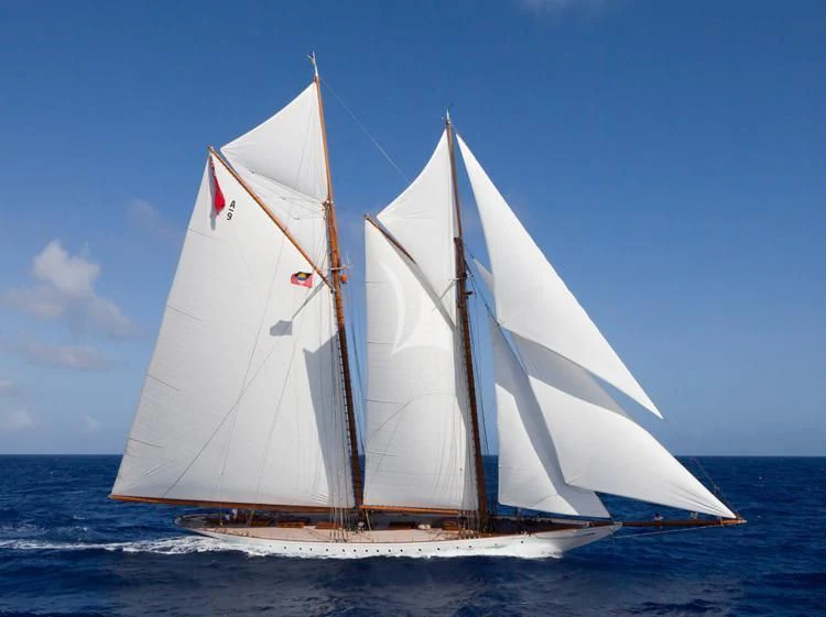 a sailboat on the water aboard ELENA OF LONDON Yacht for Sale