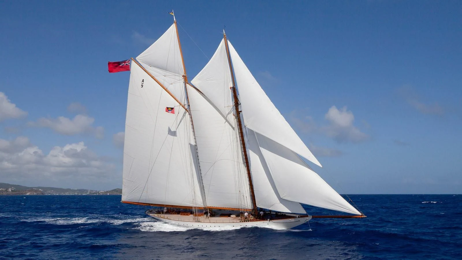 a sailboat on the water aboard ELENA OF LONDON Yacht for Sale