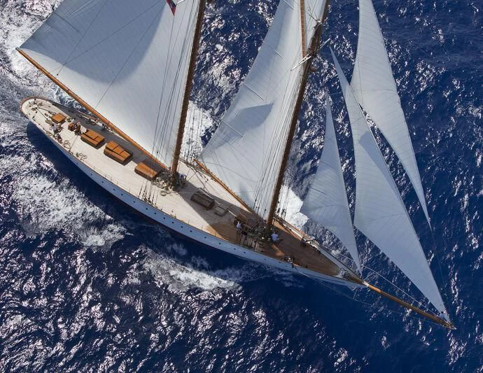 a boat on the water aboard ELENA OF LONDON Yacht for Sale