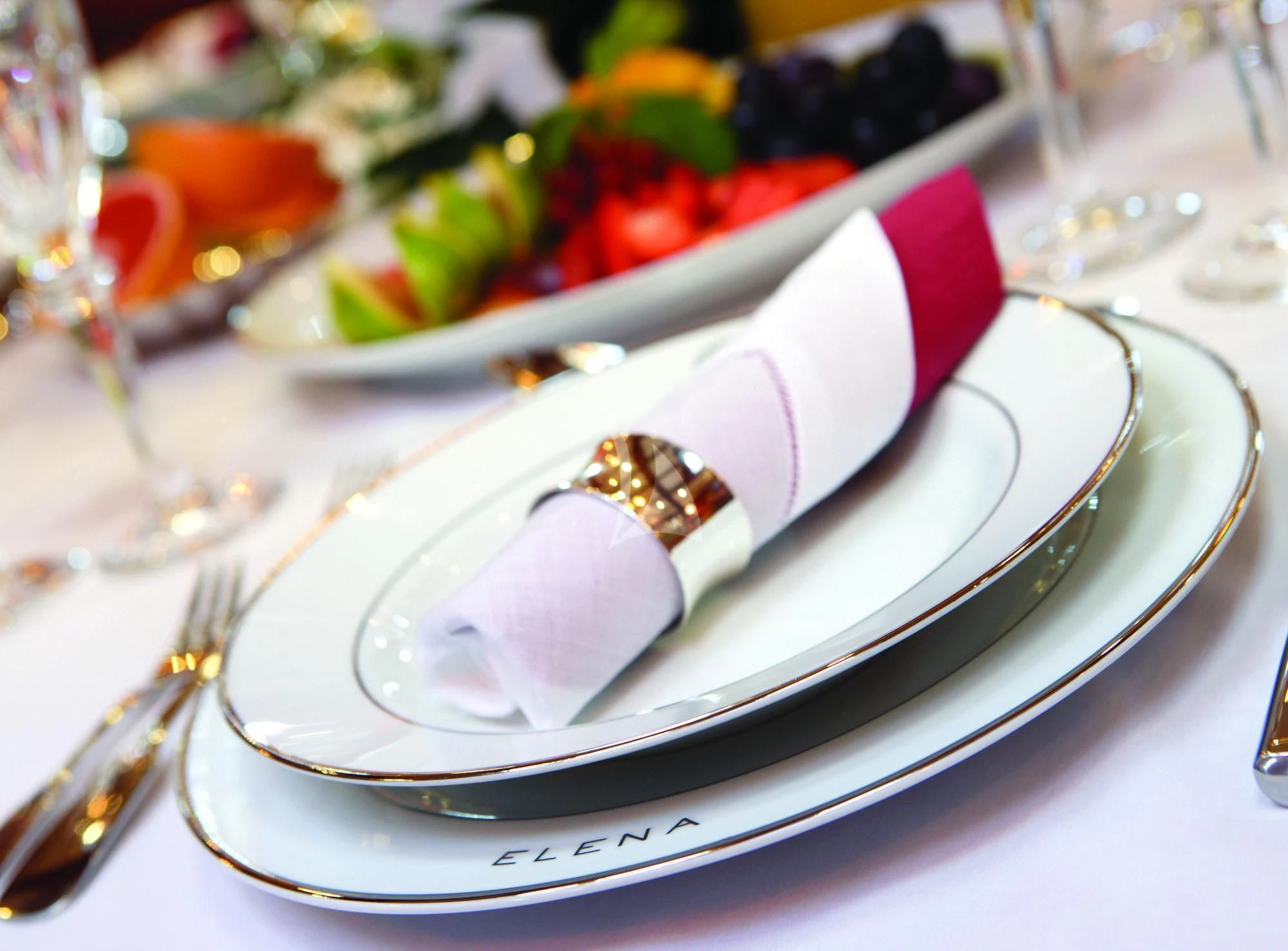 a plate with a dessert on it aboard ELENA OF LONDON Yacht for Sale