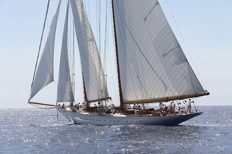 a sailboat on the water aboard ELENA OF LONDON Yacht for Sale