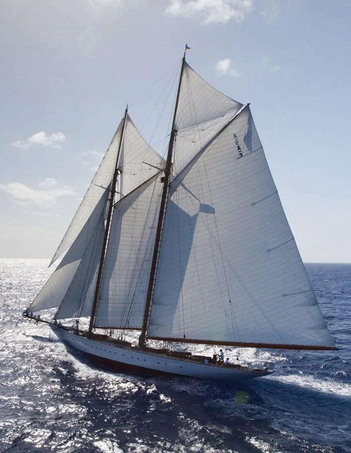 a sailboat on the water aboard ELENA OF LONDON Yacht for Sale
