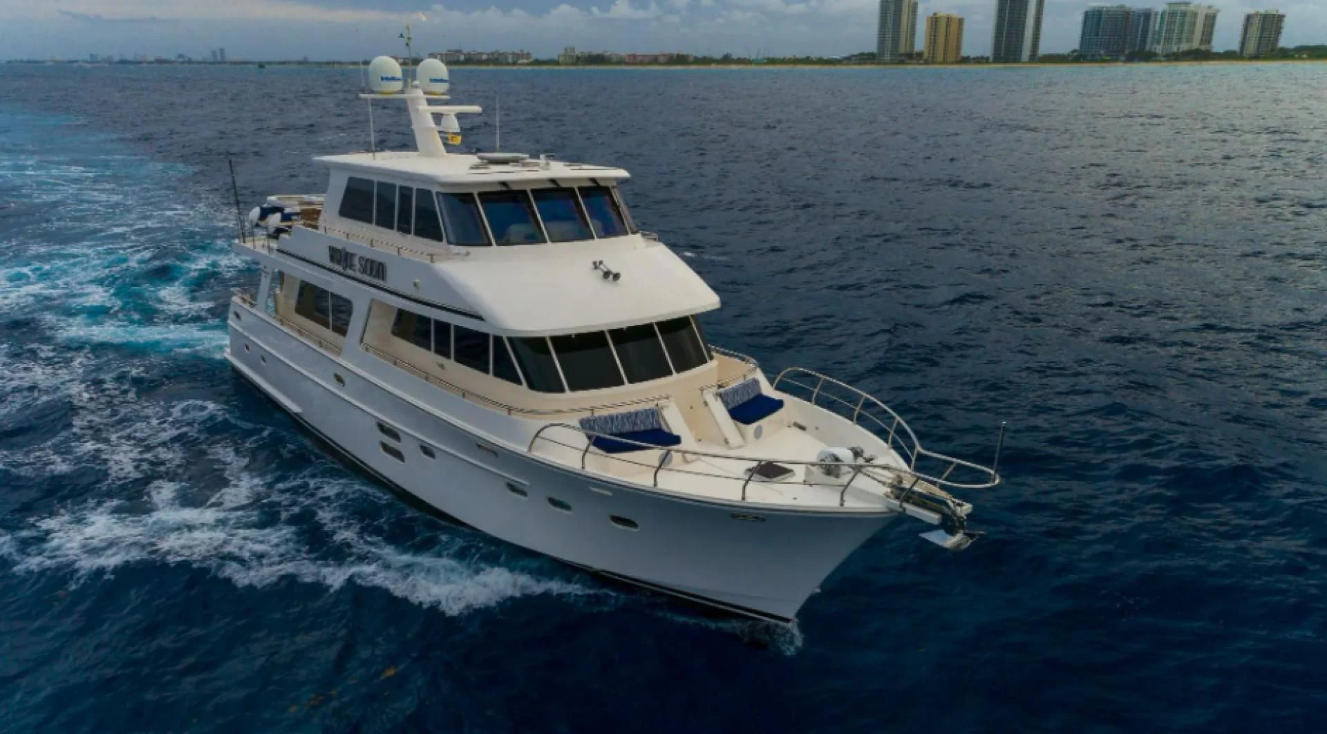 a boat on the water aboard WRITE SOON Yacht for Sale