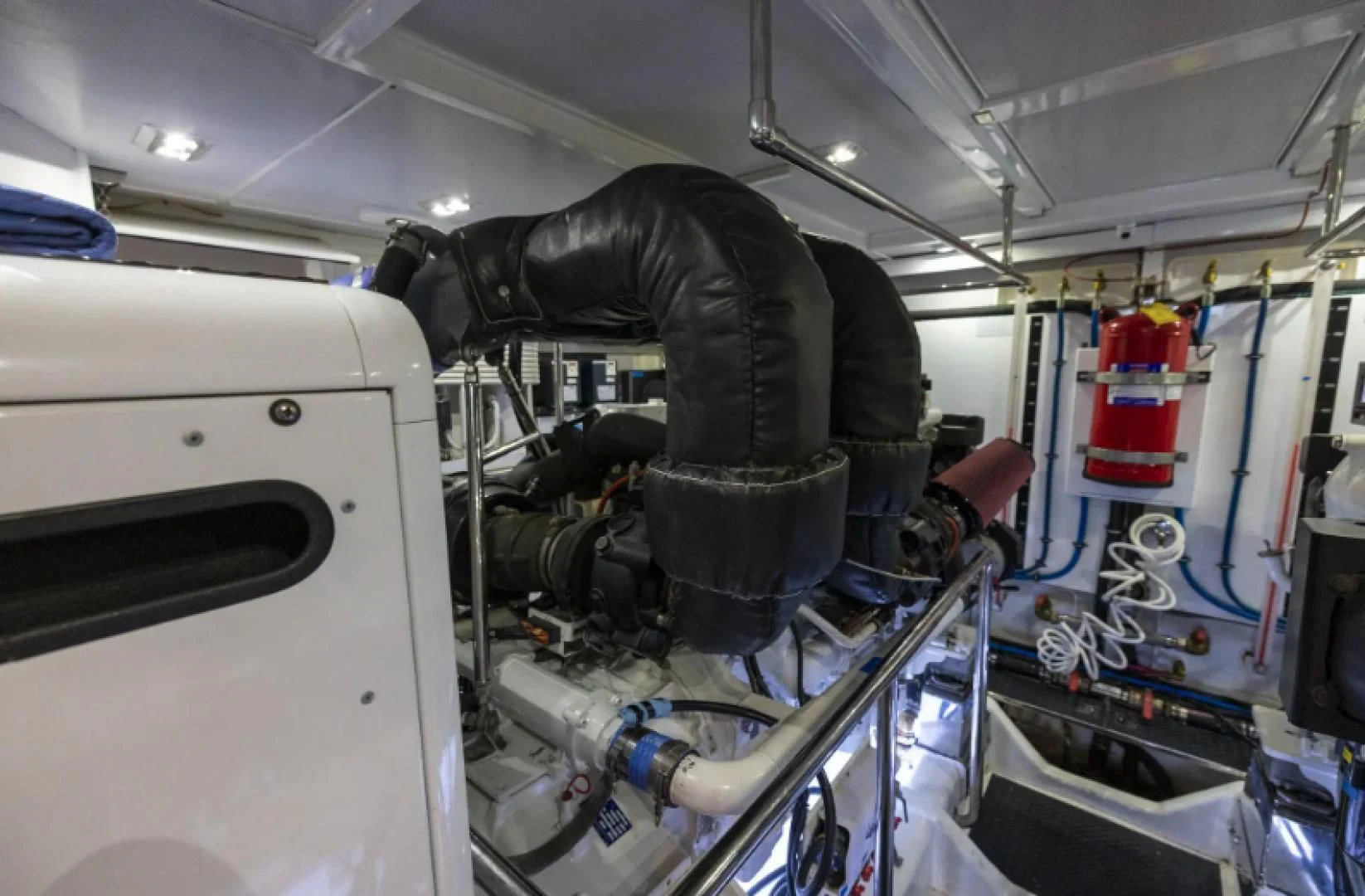 a machine with a large pipe aboard WRITE SOON Yacht for Sale