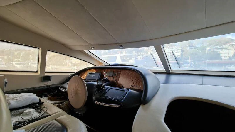 the inside of a car aboard ABK Yacht for Sale