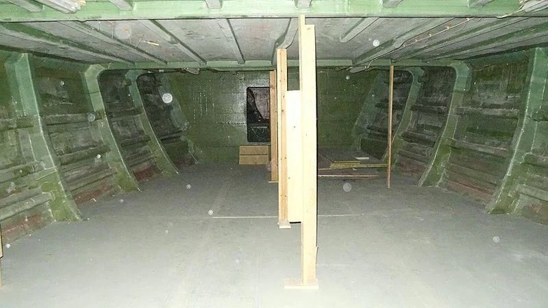 a room with a door open aboard FARMONT/PEER GYNT 38M Yacht for Sale