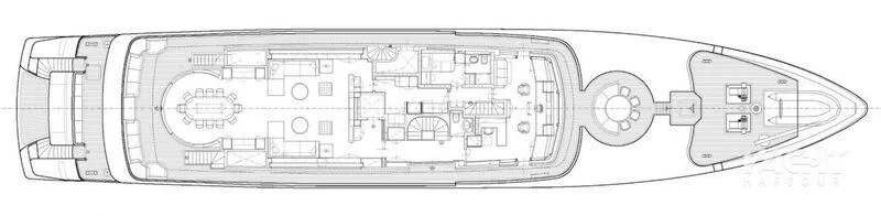 diagram, engineering drawing aboard ATLAS Yacht for Sale