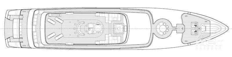 diagram, engineering drawing aboard ATLAS Yacht for Sale
