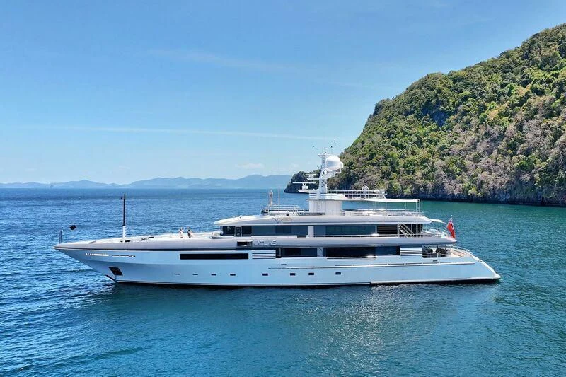 a boat on the water aboard ATLAS Yacht for Sale