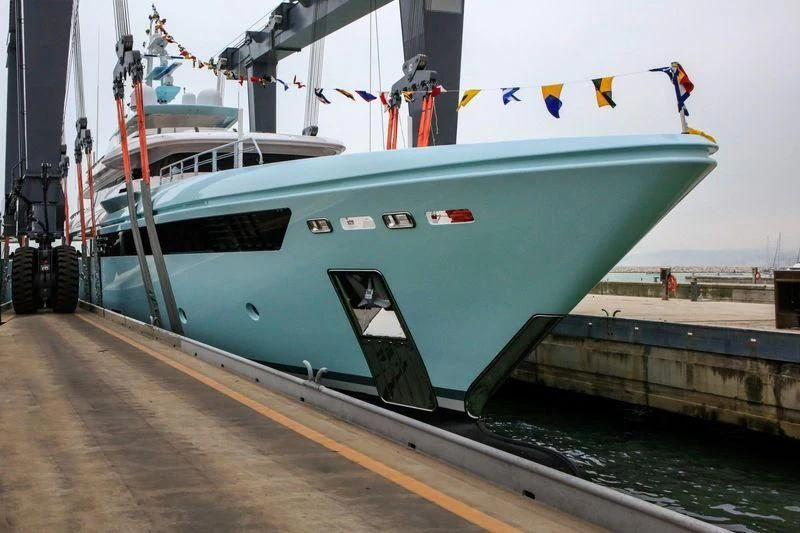 a boat on the dock aboard LATONA Yacht for Sale