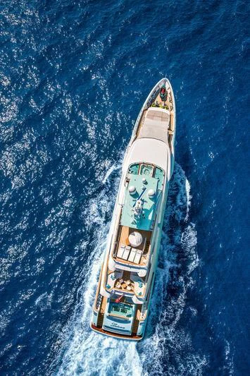 a space shuttle in the water aboard LATONA Yacht for Sale