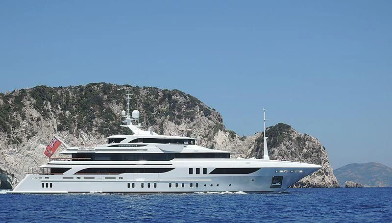 a boat on the water aboard AELIA Yacht for Sale