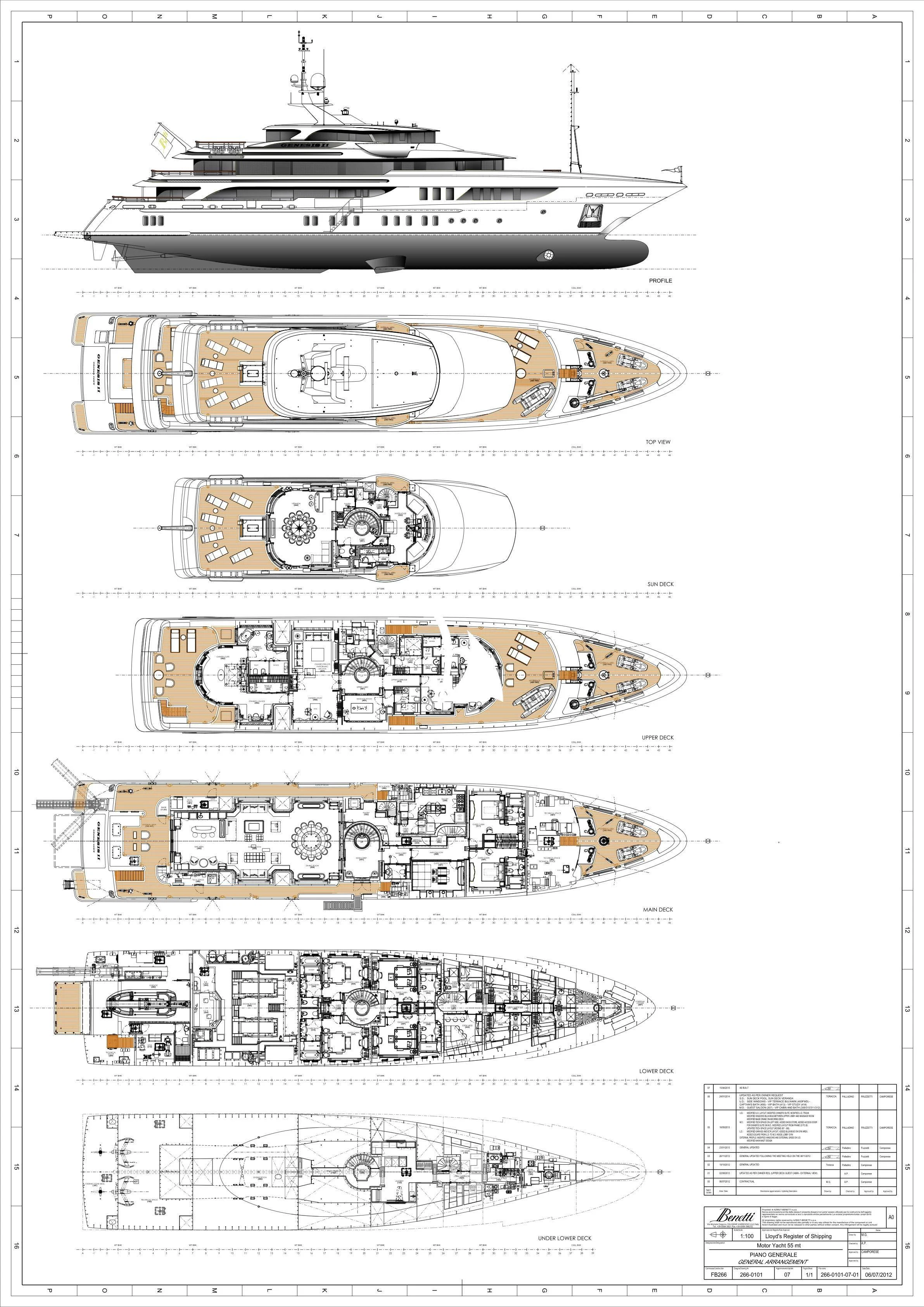 diagram aboard AELIA Yacht for Sale