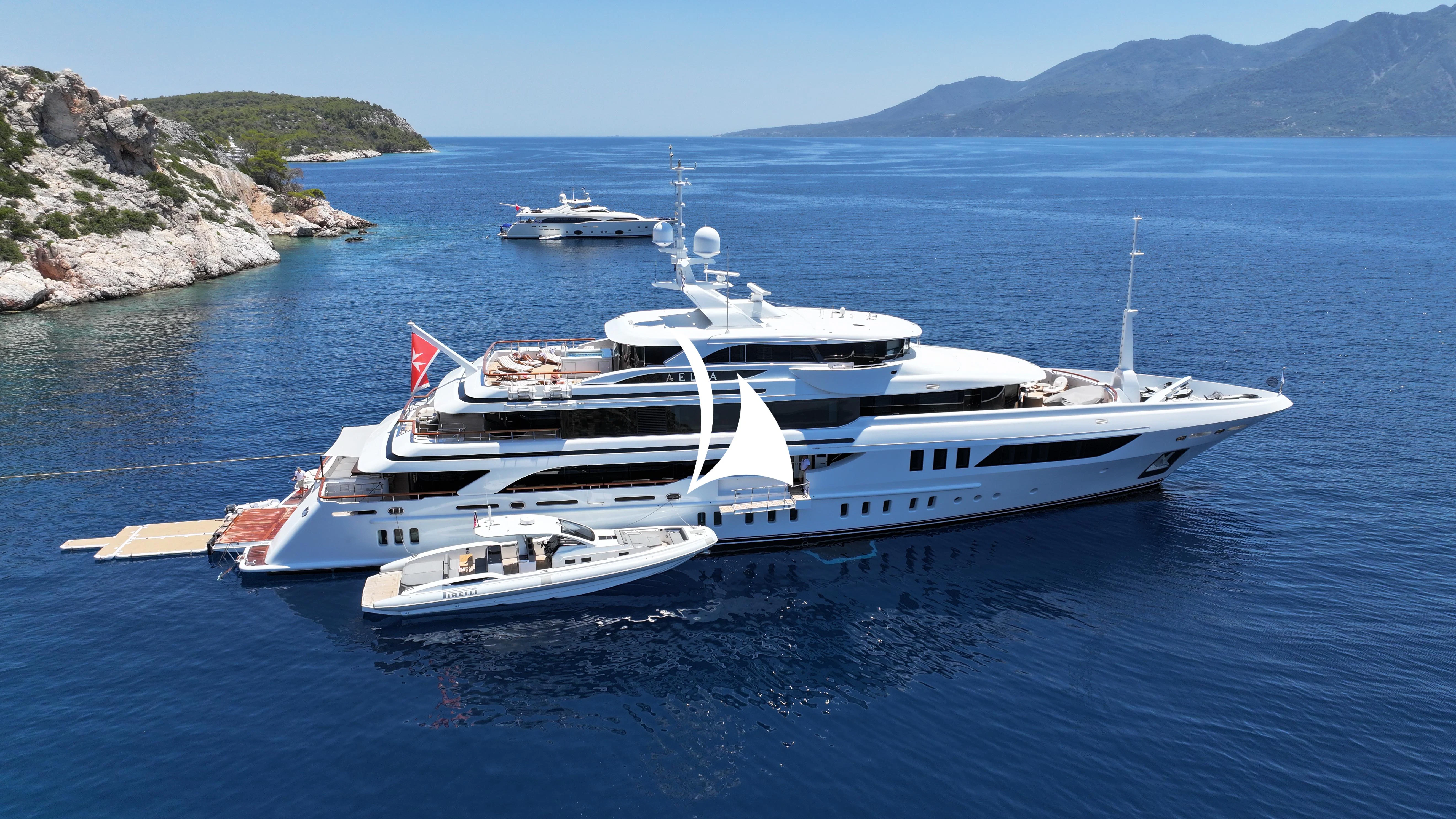 a couple of boats in the water aboard AELIA Yacht for Sale